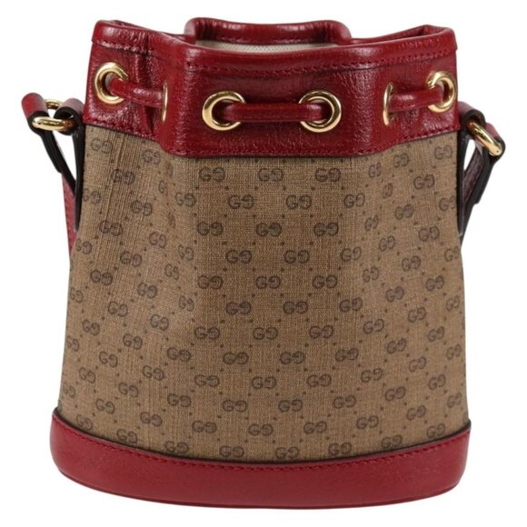 GUCCI Micro GG Supreme Doraemon Collaboration Bag PVC Beige Gold Auth 132450A - Picture 3 of 15